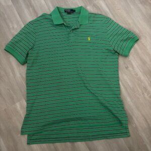 Polo Ralph Lauren mens 100% cotton stripped polo shirt L